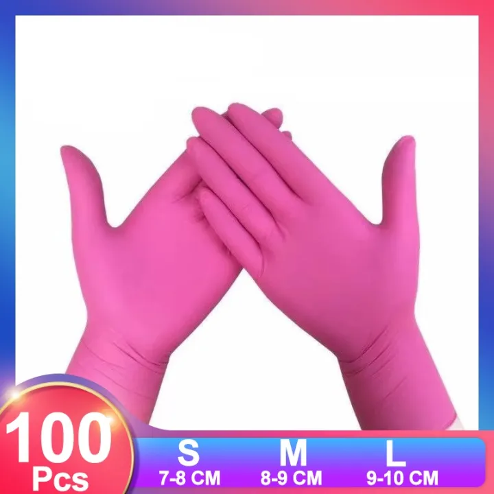[ 100 Pieces per Box ] 100pcs Disposable Gloves Nitrile Gloves Surgical