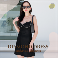 {N.SISTACLOSETS}  - [DIAMOND DRESS] เดรสสายเพชร สายและคาดอกเพชร เนื้อผ้าน้องก็แอบวิงค์เบาๆ สวยแพง ป้าย :: THITIYA