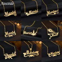 Atoztide Custom Name Necklaces New Design Personalized Letters Stainless Heart Butterfly Pendant Chain for Women Jewelry Gift2023