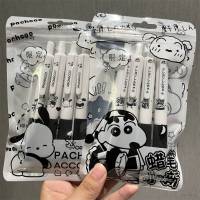 4PCS Sanrio Pochacco Crayon Shin-chan Click ball pen cartoon cute gel pen stationery for students ST