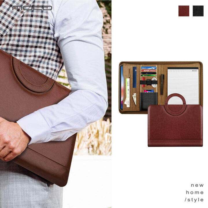 MoKo Padfolio Portfolio Folder with Handle fit A4 Paper, Professional