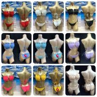 YAI ชุดว่ายน้ำทูพีช Lemon_bikini59   มีหลายสี ชุดว่ายน้ำวันพีช  บิกินี่