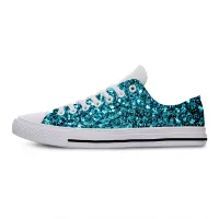 Glitter Sparkle ฤดูร้อน Sequins Breathable Light น่ารักร้อนสบายๆรองเท้าผู้ชายผู้หญิงรองเท้าผ้าใบ Low Top Classic Board Shoes