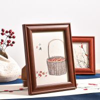 【Fast delivery】High-end Solid wood photo frame 7 inches 8 10 12 inches A4 mounted picture frame mahogany retro style calligraphy like frame photo frame table