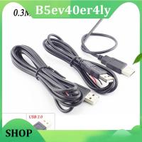 B5ev40er4ly Shop 5V USB 2.0 2 Pin 2 Wire DIY USB Male Jack Connector Cable Power Charge Extension Cord 0.3m/1m/2m Adapter