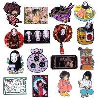 Spirited Away Lapel Pins for Backpacks Cute Japanese Brooch Pines Enamel Pin Anime Badges Fashion Jewelry Accessories Gifts