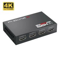 1 In 4 Out HDMI-compatible Splitter 1 x 4 HD-MI 1.4 Converter Amplifier HDCP 4K 1080P Dual Display for HDTV DVD PS3 Xbox