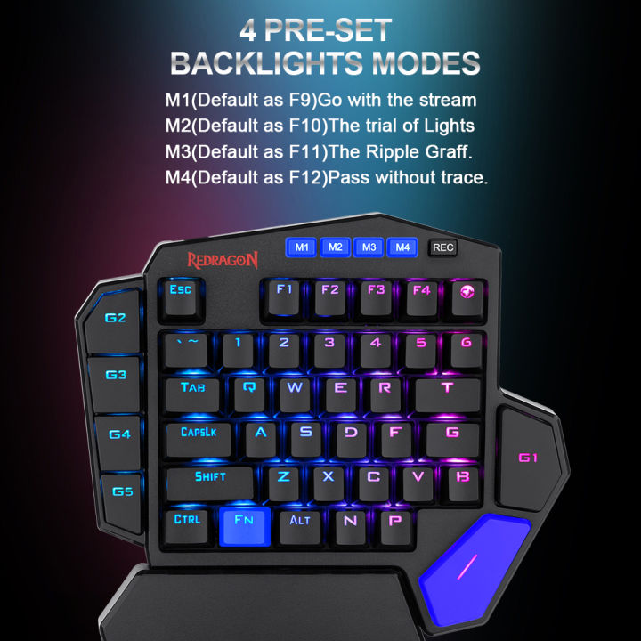 redragon-diti-k585-rgb-42-key-one-handed-mechanical-gaming-keyboard-blue-switch-7-programmable-macro-keys-for-fps-lolpubg-games