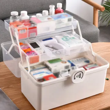 Large Capacity Family Medicine Organizer Box Portable Medicine Storage  Container