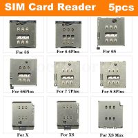 Lamberts JoeeStore 5pcs SIM Card Slot for iPhone 8 7 6 6S X Inner Reader Parts