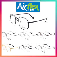 Titanium 100 % แว่นตารุ่น AiRFLEX AF 666 กรอบเต็ม Square shape ทรงเหลี่ยม ขาข้อต่อ วัสดุ ไทเทเนียม (สำหรับตัดเลนส์) กรอบแว่นตา สวมใส่สบาย น้ำหนักเบา ไม่ตกเทรนด์  มีความแข็งแรงทนทาน Full frame Eyeglass leg joints Titanium material Eyewear Top Glasses