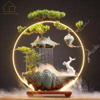 Water Fountain Decoration Zen Ceramics Incense Waterfall Backflow Incense Furnace Ornament Fountain Housewarming Opening Gift