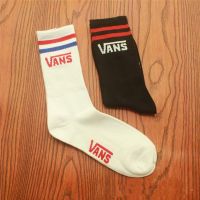 New Letters Women Men Long Cotton VANS Socks Stripe Hipster High Sock