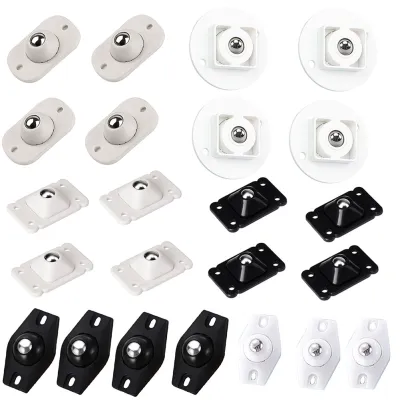 12/8/4pcs Rotating Storage Box Caster Ball Universal Trash Can Bottom Wheel Pulley Self-Adhesive Furniture Rollers