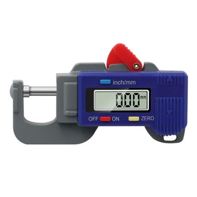 LCD Digital Micrometer Professional เครื่องมือวัดความหนาอิเล็กทรอนิกส์แนวนอน0-12.7Mm ความละเอียดเครื่องวัดความหนา