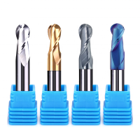 XUHAN Ball Nose End Mill เครื่องตัดทังสเตนคาร์ไบด์ CNC Router Bit Milling เครื่องมือ R0.5 6mm 8mm 10mm HRC50 55 65 2 4 ขลุ่ย