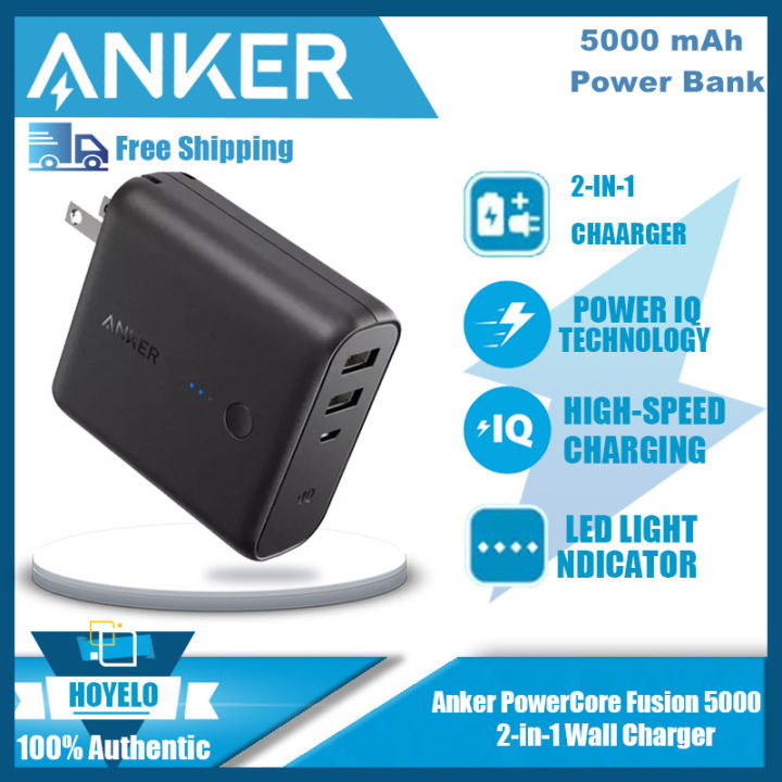 Anker PowerCore Fusion 5000 2in1 Wall Charger with Power IQ Smart