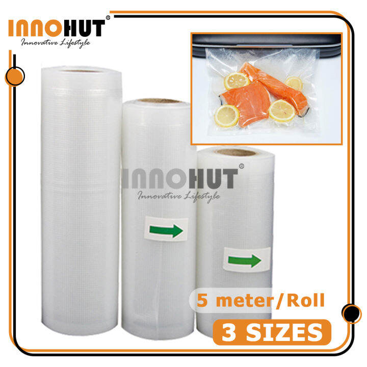 [5 METER/ROLL] Innohut Food Grade Vacuum Sealer Bag To Keep Food