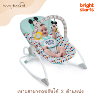 Bouncer เก้าอี้นั่งเล่นสำหรับเด็กแรกเกิด มาพร้อมระบบสั่น | Rocker เก้านั่งเล่นสำหรับเด็กแรกเกิด แบบโยกได้ Rocker Rocker Mickey Happy Triangle จาก Bright Starts