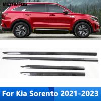 ชิ้นส่วนรถยนต์สำหรับ Kia Sorento 2021 2022 2023ขอบบันไดข้างทำจากคาร์บอนไฟเบอร์สติกเกอร์ตกแต่งตัวรถอุปกรณ์เสริมตกแต่งรถหมวกครอปกระจกรถ87Tixgportz