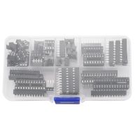 66Pcs/Lot DIP IC Sockets Adaptor Solder Type Socket Kit 6,8,14,16,18,20,24,28 Pin for PCB Diy Kit