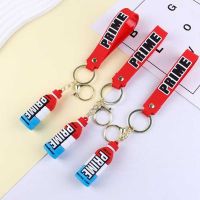 Creative Colorful Drink Bottle Doll Keychain Cute Prime Drink Keychain for Car Key Bag Women Men Party Favors Keyring Gifts Key Chains