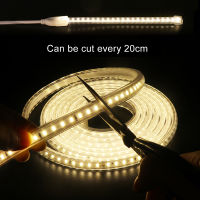 SMD 2835หลอดไฟ LED Strip 20เซนติเมตรตัด220โวลต์120LED /M กันน้ำ IP67ที่มีความยืดหยุ่น Led ริบบิ้นแสงที่มีสวิตช์เปิด/ปิดสหภาพยุโรปสหราชอาณาจักรปลั๊กไฟ