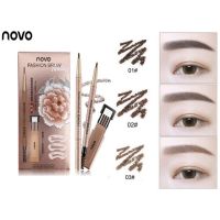 NOVO5146 fashion brow 3 in 1 แบรนด์แท้ เซตแต่งคิ้วครบเซตใน 1