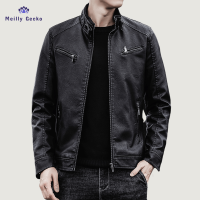 Meilly Gecko 2022 Mens Wear Vintage Trendy Pu Leather Jackets For Male Spring New Silm 4xl Single Breasted Long Sleeve Coat