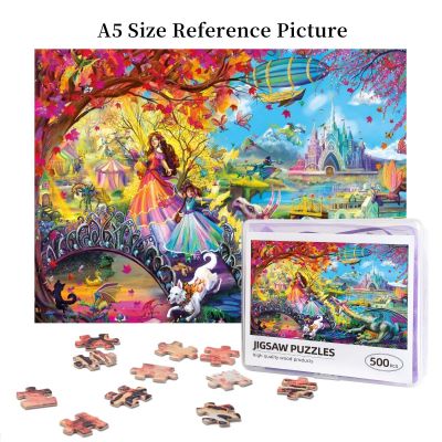 Autumn Castle Festival Wooden Jigsaw Puzzle 500 Pieces Educational Toy Painting Art Decor Decompression toys 500pcs