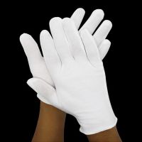 White Cotton Inspection Work Gloves Women Men Full Finger Gloves Waiters/drivers/Jewelry/Workers Mittens Hands Protector 1 Pair