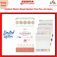 [Limited Edition set] Zebra CLICKART ปากกามาร์กเกอร์ ชนิดเคาะน้ํา 48 ชิ้น