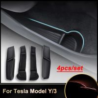 For Tesla Model 3 Model Y Foldable Car Door Side Storage Box Front Back Door Handle Armrest Tray Door Side Waterproof Organizer