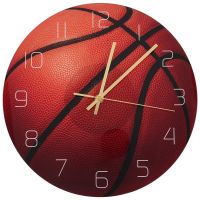 Basketball Acrylic Silent Wall Clock Bedroom Living Room Alarm Clock Birthday Christmas Gifts Present for Room Decor