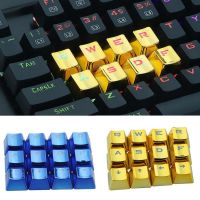 ﺴ✜♕ 12Pcs/Set PET Electroplating Gaming Keyboard Key Caps Replacement Button Set