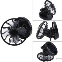 DOM-Fashion Cute Mini Black Clip-On Solar Cell Fan Sun Power Energy Panel