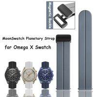 Tali silikon untuk Omega X Swatch bersama MoonSwatch Planet konstelasi Band jam tangan pria wanita logam magnetik gesper gelang