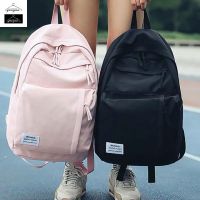 ifashionbagshop(IF955) -n3กระเป๋าเป้สีพื้นช่องเยอะน่ารัก