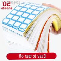♀卐◈ 50 Sheets/pack Self Adhesive Sticky Blue Red Label Name Stickers Blank Note Label Bar DIY Stationery Sticker 2 Specifications