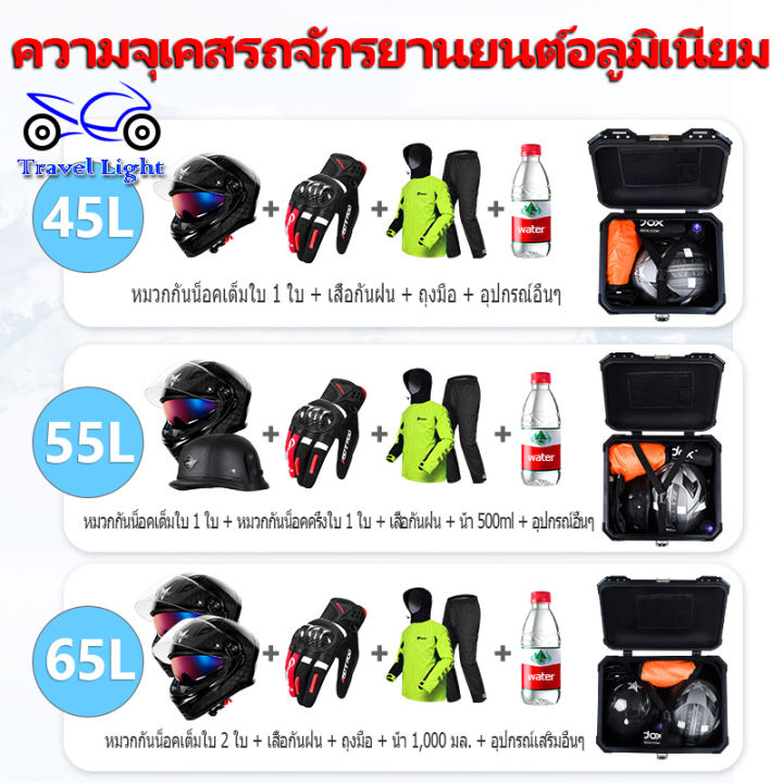 พร้อมส่ง-กล่องท้ายมอไซค-กล่องท้ายมอเตอร์ไซค์-กล่องหลังมอไซ-กล่องติดมอไซค์-65l-พร้อมของแถมเบาะพิง-กล่องท้ายรถมอเตอร์ไซค์-กล่องท้าย-กล่องติดท้ายมอเตอร์ไซค์