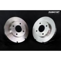 RUNSTOP รันสตอป brake disc จานเบรคหน้า แบบเรียบ ขนาดเดิม 257 NISSAN รุ่น N16 SUNNY NEO ราคาต่อคู่ เบรก