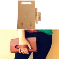 1Set DIY Kraft Paper Template New Stylish and Simple Clutch Wallet Leather Craft Pattern DIY Stencil Sewing Pattern 22cm*12cm