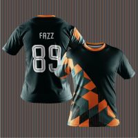 FAZZ V209 - JERSEY ABSTRACT BLACK ORANGE SPORTWEAR EXCLUSIVE