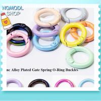 NQMODL SHOP 5pcs หลากสีหลายสี หัวเข็มขัดโอริงสำหรับฤดูใบไม้ผลิ กลม/รูปหัวใจ 25มม. 4.54.2ซม. กระเป๋าเข็มขัดหัวเข็มขัด ที่มีคุณภาพสูง ประตูชุบเคลือบ กระเป๋าถือกระเป๋าเงิน