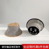 [COD] childrens striped face matching fisherman hat 2023 spring new summer outing sun protection basin