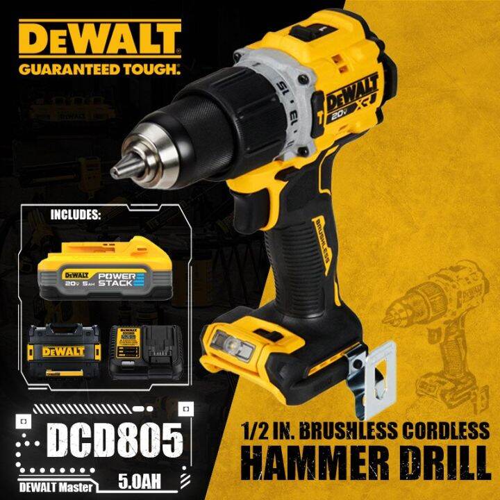 DEWALT DCD805 1/2 In. Brushless Cordless Hammer Drill/Driver 20V