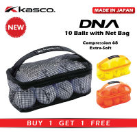 [ซื้อ 1 แถม 1] KASCO ลูกกอล์ฟ  DNA 10ลูกพร้อมกระเป๋า ลูกกอล์ฟ2ชั้น นุ่ม DNA Golf Ball 10balls with Net Bag Extra-Soft Ball [Buy 1 Get 1] Free