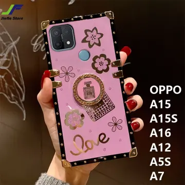 For OPPO A7 / OPPO A5S / OPPO A12 Phone Case Luxury LV Square Mobile Phone  Case Straight Full Edge Protective Cover Shockproof Cover Case