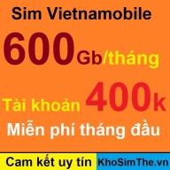 Sim Vietnamobile Tặng 600Gb tháng, tài khoản 400k, Miễn phí tháng đầu thumbnail