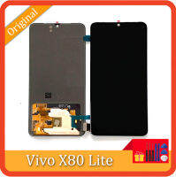 AMOLED ของแท้6.44 สำหรับ Vivo X80 Lite V2208 LCD แสดงแผงหน้าจอสัมผัส Digitizer สำหรับ Vivo V21 4G 5G V2066 LCD V2050 LCD